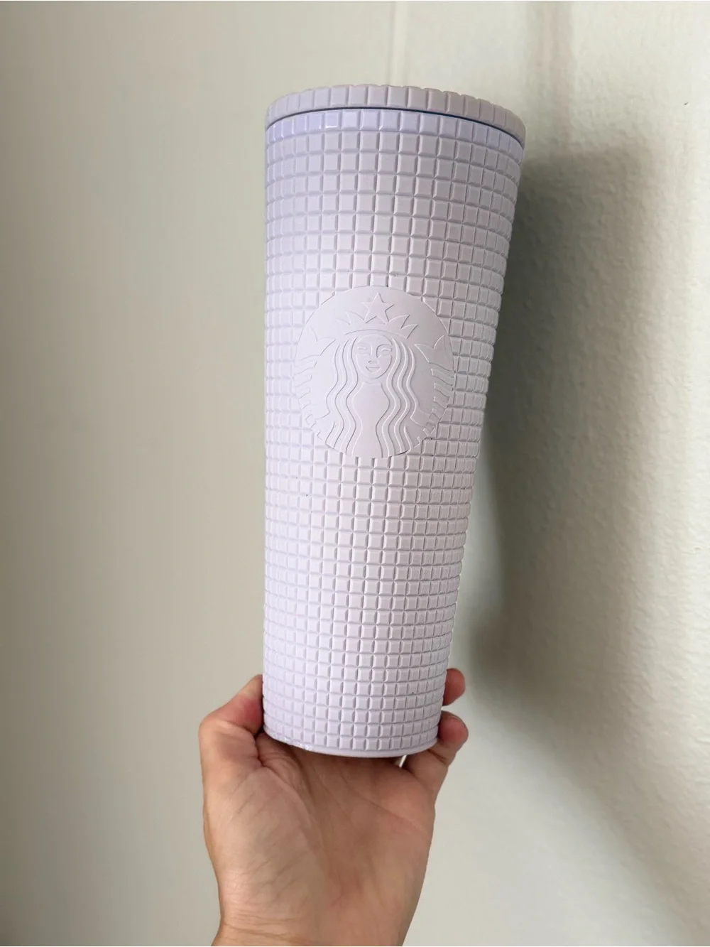 Starbucks Lavender Textured Tall Tumbler with White Straw